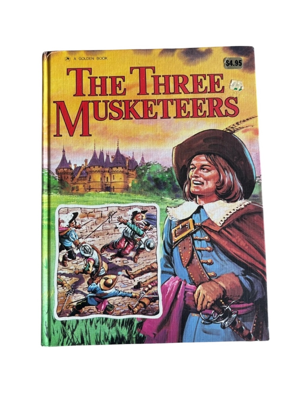 3/$25 Vintage Golden Book The Three Musketeers - hardcover book